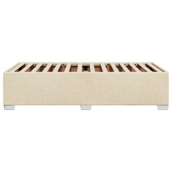 Bettgestell Creme 90x200 cm Stoff