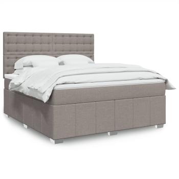 ARDEBO.de - Boxspringbett mit Matratze Taupe 180x200 cm Stoff