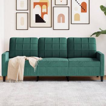 ARDEBO.de - 3-Sitzer-Sofa Dunkelgrün 180 cm Samt