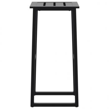 Barhocker 2 Stk. Schwarz 38x38x80 cm Pulverbeschichteter Stahl