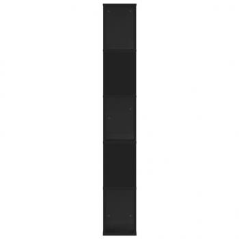 Bücherregal 5 Böden Schwarz 45x23,5x162,5 cm Holzwerkstoff