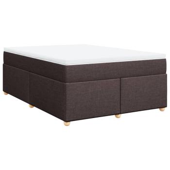 Boxspringbett mit Matratze Dunkelbraun 140x200 cm Stoff