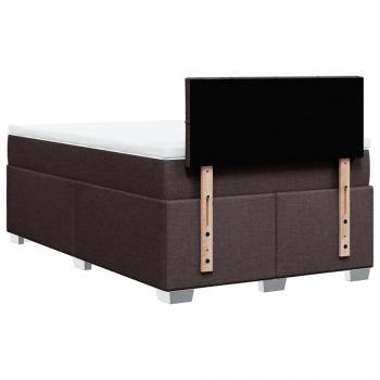 Boxspringbett mit Matratze Dunkelbraun 120x200 cm Stoff