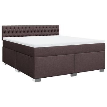 ARDEBO.de - Boxspringbett mit Matratze Dunkelbraun 180x200 cm Stoff