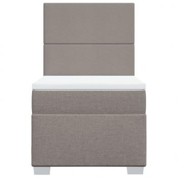 Boxspringbett mit Matratze Taupe 100x200 cm Stoff