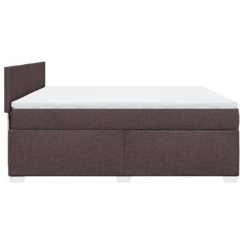 ARDEBO.de - Boxspringbett mit Matratze Dunkelbraun 180x200 cm Stoff