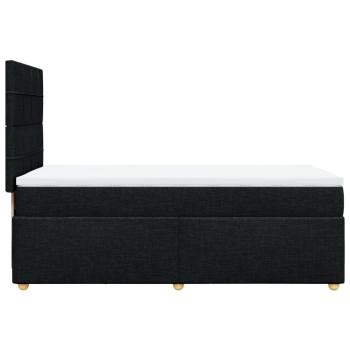 Boxspringbett mit Matratze Schwarz 100x200 cm Stoff