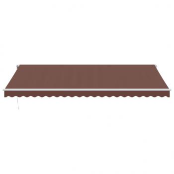 Markise Automatisch mit LED Braun 500x350 cm