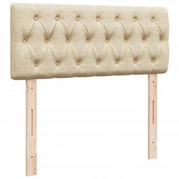 Boxspringbett mit Matratze Creme 120x200 cm Stoff