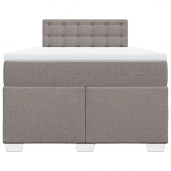 Boxspringbett mit Matratze Taupe 120x200 cm Stoff