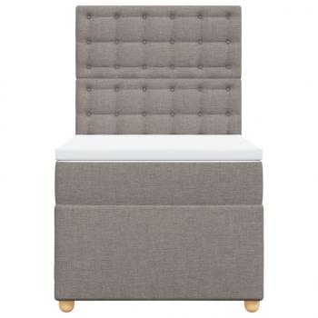 Boxspringbett mit Matratze Taupe 90x190 cm Stoff