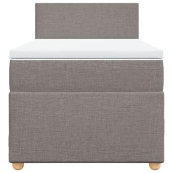 Boxspringbett mit Matratze Taupe 100x200 cm Stoff