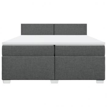 Boxspringbett mit Matratze Dunkelgrau 200x200 cm Stoff
