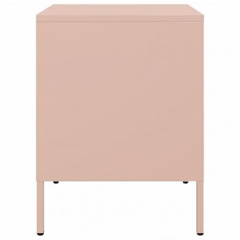 Nachttische 2 Stk. Rosa 36x39x50,5 cm Stahl