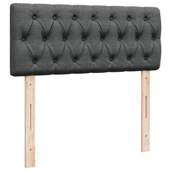 Boxspringbett mit Matratze Dunkelgrau 120x190 cm Stoff