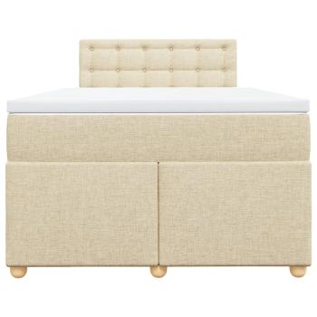 Boxspringbett mit Matratze Creme 120x190 cm Stoff