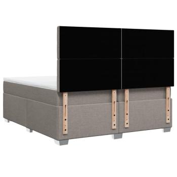 Boxspringbett mit Matratze Taupe 200x200 cm Stoff