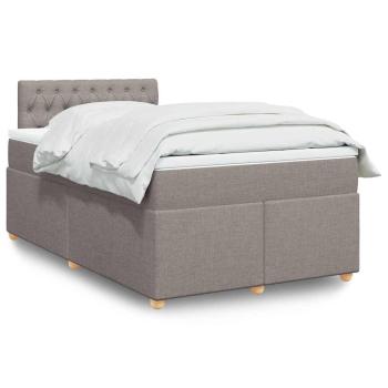 ARDEBO.de - Boxspringbett mit Matratze Taupe 120x190 cm Stoff