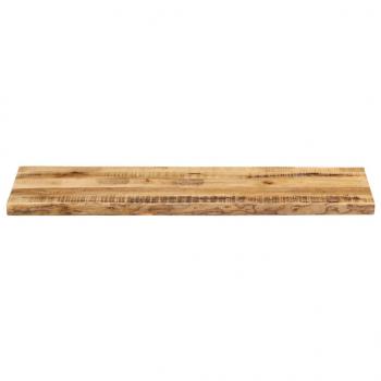 Tischplatte mit Baumkante 120x40x3,8 cm Raues Mango Massivholz