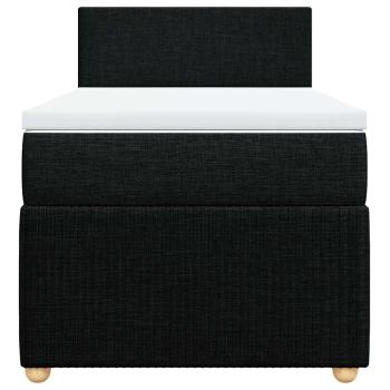 Boxspringbett mit Matratze Schwarz 90x190 cm Stoff
