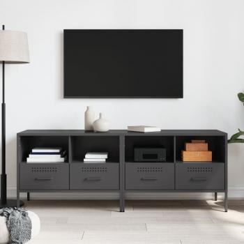 TV-Schränke 2 Stk. Schwarz 68x39x50,5 cm Stahl