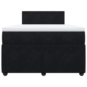 Boxspringbett mit Matratze Schwarz 120x190 cm Samt