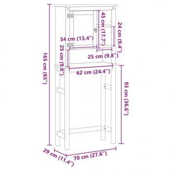 Waschmaschinenschrank Corona Massivholz Kiefer