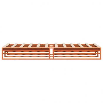 Massivholzbett ohne Matratze Wachsbraun 90x200 Kiefernholz