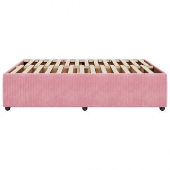 Bettgestell Rosa 140x190 cm Samt
