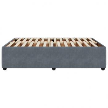 Bettgestell ohne Matratze Dunkelgrau 140x190 cm Samt