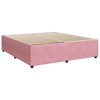 ARDEBO.de - Boxspringbett mit Matratze Rosa 180x200 cm Samt