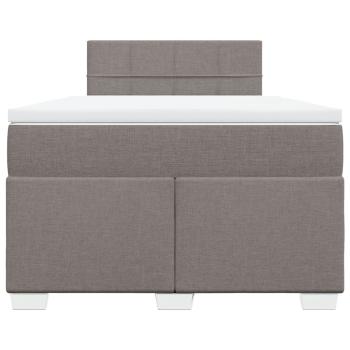 Boxspringbett mit Matratze Taupe 120x190 cm Stoff
