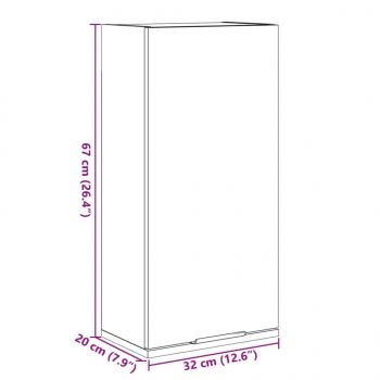 Wand-Badschrank Sonoma-Eiche 32x20x67 cm