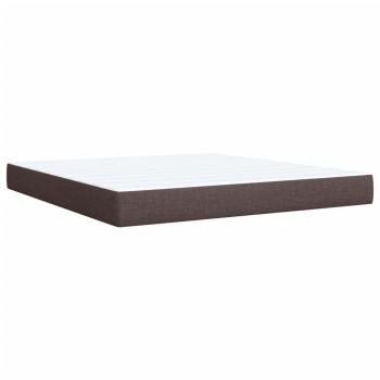 ARDEBO.de - Boxspringbett mit Matratze Dunkelbraun 180x200 cm Stoff