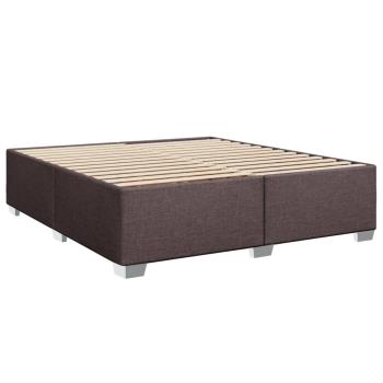 ARDEBO.de - Boxspringbett mit Matratze Dunkelbraun 200x200 cm Stoff