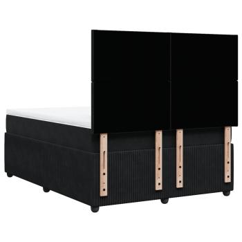 ARDEBO.de - Boxspringbett mit Matratze Schwarz 140x190 cm Samt
