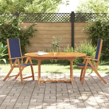 ARDEBO.de - Gartenstühle 2 Stk. Klappbar Massivholz Akazie und Textilene