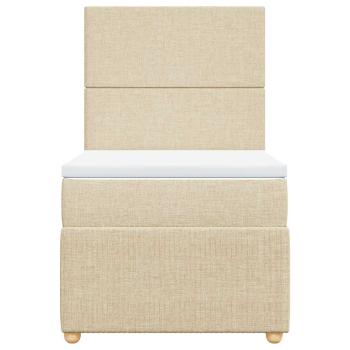 Boxspringbett mit Matratze Creme 90x190 cm Stoff