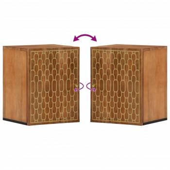 Bad-Wandschrank 38x33x48 cm Massivholz Mango