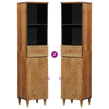 Badschrank 38x33x160 cm Massivholz Mango