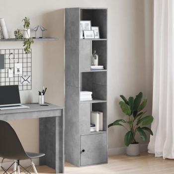 ARDEBO.de - Bücherregal Betongrau 40x36x189 cm Holzwerkstoff