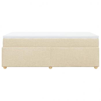 Boxspringbett mit Matratze Creme 100x200 cm Stoff