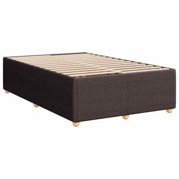 Bettgestell ohne Matratze Dunkelbraun 120x200 cm Stoff