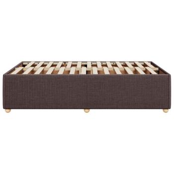 Bettgestell ohne Matratze Dunkelbraun 120x200 cm Stoff