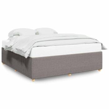 ARDEBO.de - Bettgestell ohne Matratze Taupe 200x200 cm Stoff