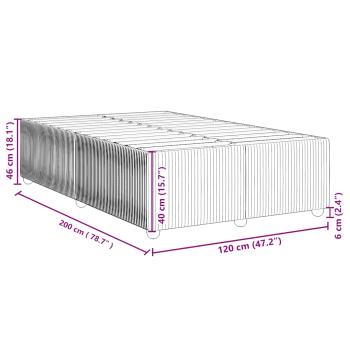 Bettgestell ohne Matratze Creme 120x200 cm Stoff