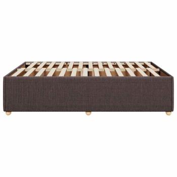 Bettgestell ohne Matratze Dunkelbraun 140x190 cm Stoff