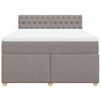 Boxspringbett mit Matratze Taupe 140x190 cm Stoff