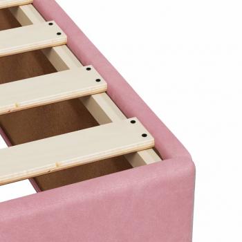 Boxspringbett mit Matratze Rosa 100x200 cm Samt