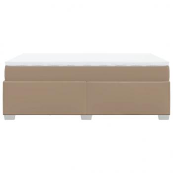 Boxspringbett Matratze Cappuccino-Braun 120x190 cm Kunstleder